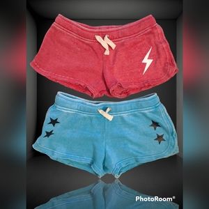 Girls Vintage Havana (XL) Summer Time Short Shorts blue/red NWOT-COMFORT 💯🔥